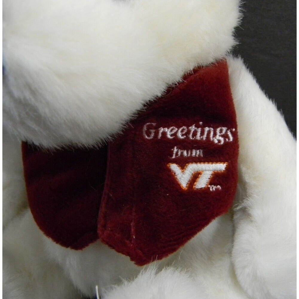 Greetings from VT Virginia Tech Teddy Bear The Mascot Factory Christmas Plush - Picture 2 of 5